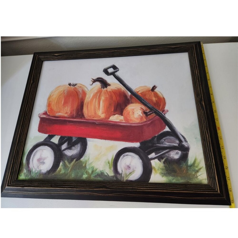 Pumpkin in Wagon - Wall Art